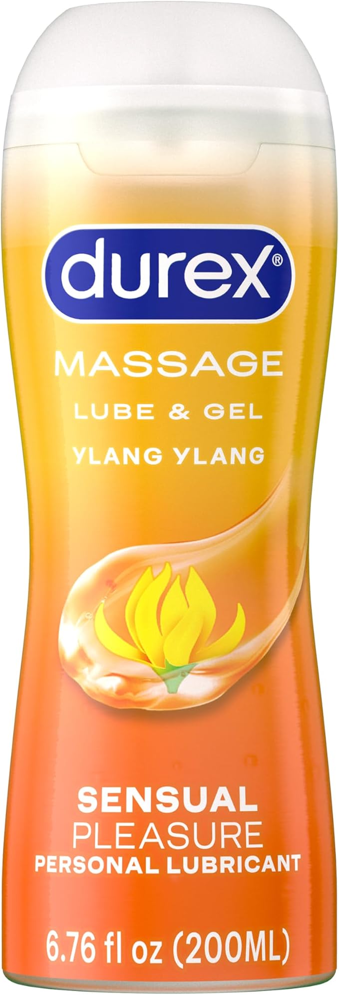 Durex Water Based Lube, Touch & Play Personal Lubricant with Ylang Ylang, Lube for Women & Men, 6.76 fl oz