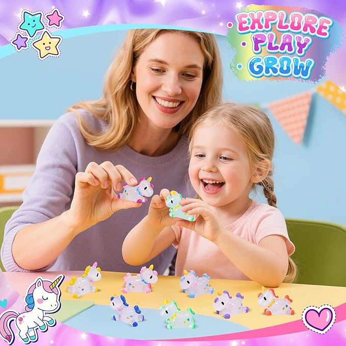 Qivatex Unicorn Bath Bombs for Girls with Toys Inside, Natural Organic Bath Bombs Bubble Bath Toys Gift, Birthday Mothers Day Gifts for Girls Daughter Granddaughter