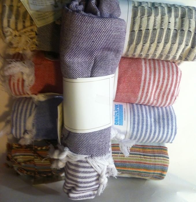 Simten's Organic Cotton Multi Purpose USE PESTEMAL: Beach, Pool, Spa, Sauna, Yoga, Gym, Blanket, Pareo, Towel Even as Table Cloth (Color Vary)