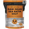 Aromasong Raw Dead Sea Bath Salt - Minimally Cleaned, Contains More Dead Sea Minerals Including Dead Sea Mud - 100% Pure & Natural Dead Sea Salts for Soaking 2.4 LB - Bulk Resealable Pack