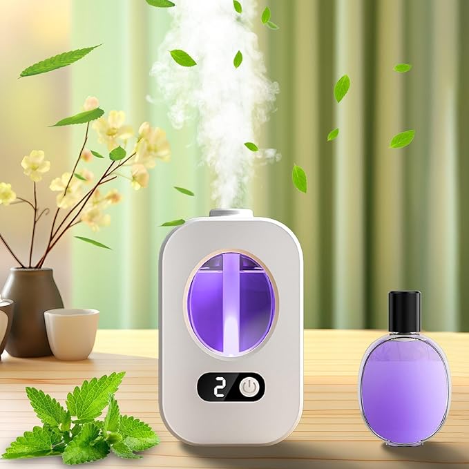 Wireless Aromatherapy Diffuser,Home Automated Diffuser,Hotel Sprayer Toilet Deodorizer,Freshener Perfumed 50ml,for Home Large Room Bathroom