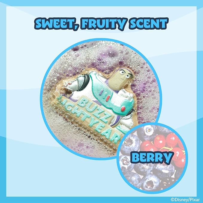 Toy Story Woody Buzz Lightyear and Forky Bath Bombs for Kids, Fun Bright Rainbow Colors, Berry Scented for Kids, Ages 3+, by Townley Girl