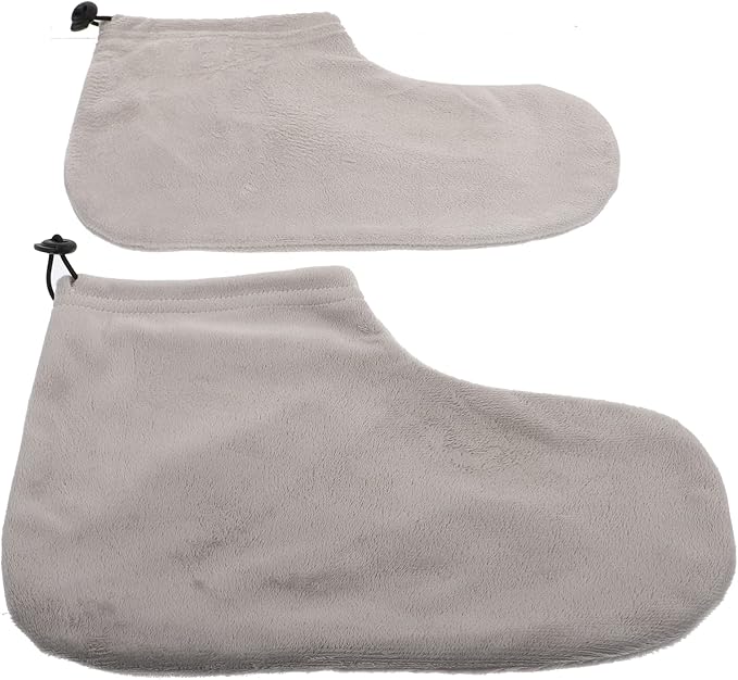 Beaupretty 3 Pairs Wamer Mitts Thermal Cloth Terry Beauty Wraps Hot Cotton Cover Booties Moisturizing Covers Tools Machine Kit for Bags Warming Work Foot Insulated Liners Hand Spa Bath Wax