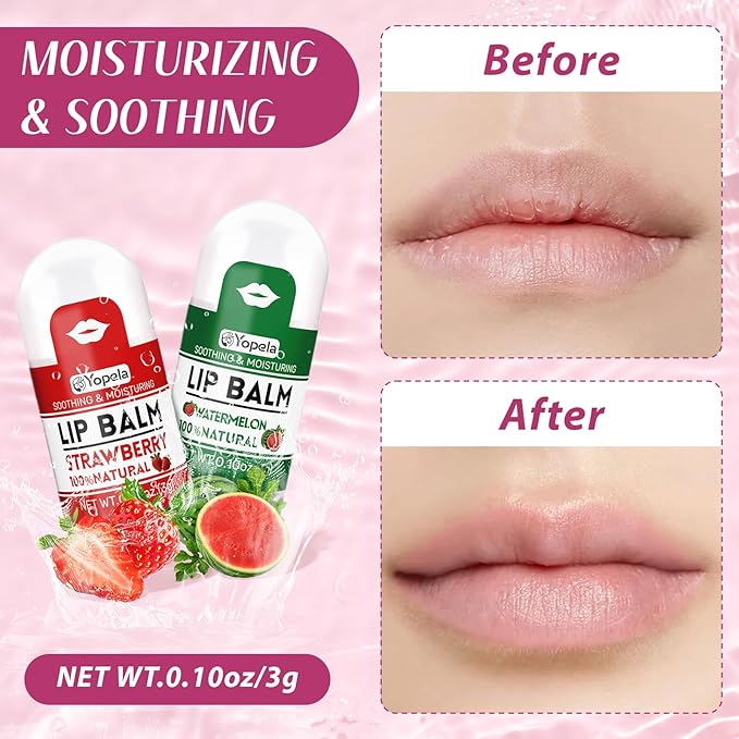 Yopela 88 Pack Mini Lip Balm Bulk, Natural Lip Balms with Vitamin E and Coconut Oil, Moisturizing and Nourishing Dry Cracked Lips,14 Flavors Chap sticks Small Gift Party Favors for Kids Adults