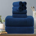8-Piece Navy Bath Towels Set,2 Oversized Large Bath Towels Sheet,2 Hand Towels and 4 Washcloths - 600 GSM Soft Luxury Towel Set,Highly Absorbent Quick Dry Towel Collection for Bathroom,Hotel and Spa