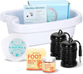 Ionic Foot Bath Detox Machine, Ionic Foot Spa Detox 30 Min at Home with 2 Ion Arrays, Aroma Salt Gift - Easy 1-Button Operation