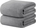 JML Bath Sheet Towels (2 Pack, 35"x70") - Microfiber Hair Towel for Adult Bathroom, SPA, Hotel - Super Soft, Absorbent, Lint Free, Fade Resistant, Grey