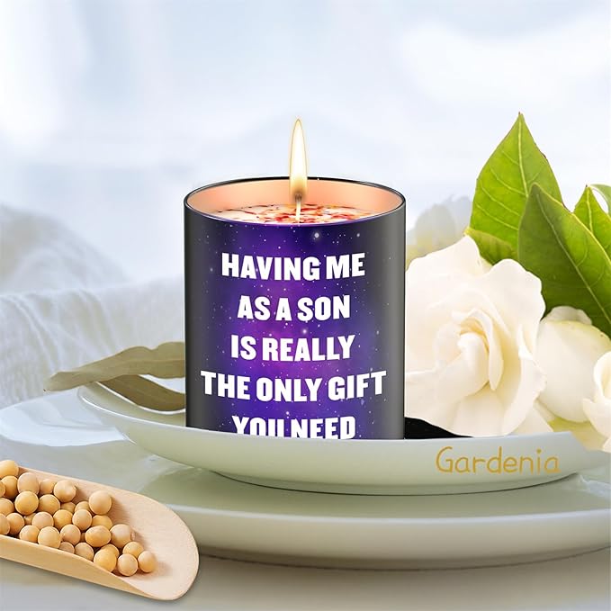 Mothers Day Gifts for Mom from Son Kids: Birthday Christmas Gift for Mom,Funny Stocking Stuffers Galentines Day Anniversary Presents,9oz Scented Candles