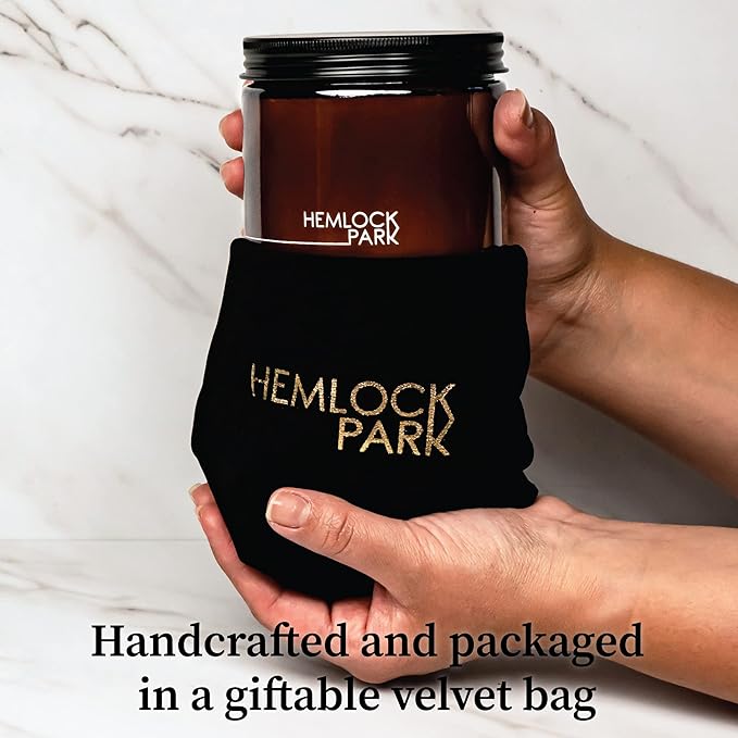 Hemlock Park Yuzu Citrus Apothecary Hand-Poured Scented Candle | Crackling Wood Wick, Botanical Fragrance & Coconut Wax | Up to 90 Hour Burn Time | 16 oz