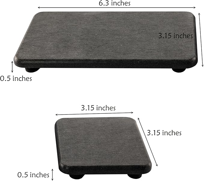 NiuYichee Set of 4 Water Absorbent Diatomite Coasters, Diatomaceous Earth Kitchen Soap Dish, Bathroom Trays, Water Absorbing Stone Used for Hand Soaps & Plants & Toiletries in The Modern Home
