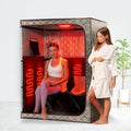Portable 1-2 Personl Infrared Saunas for Home, Full Spectrum Infrared Sauna, Full Size Large Space Spa, 2 Portable Upgrade Chair, Oversize Full Body Home Sauna Spa for Relaxation & Detox