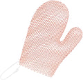Exfoliating Glove Bath Mitt -Exfoliating Gloves for Shower, Body Scrubber for Deep Cleansing, Quick Drying Bath Gloves (Pink)