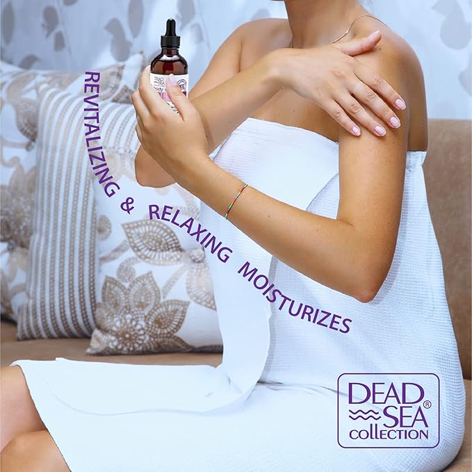 Dead Sea Collection Body Oil for Dry Skin - Retinol & Vitamin E, A Moisturizing Oil for Face, Anti-Aging - Skin Elasticity Support, Renews Skin Surface & Softens Pack of 2 (4 Fl. Oz Each)