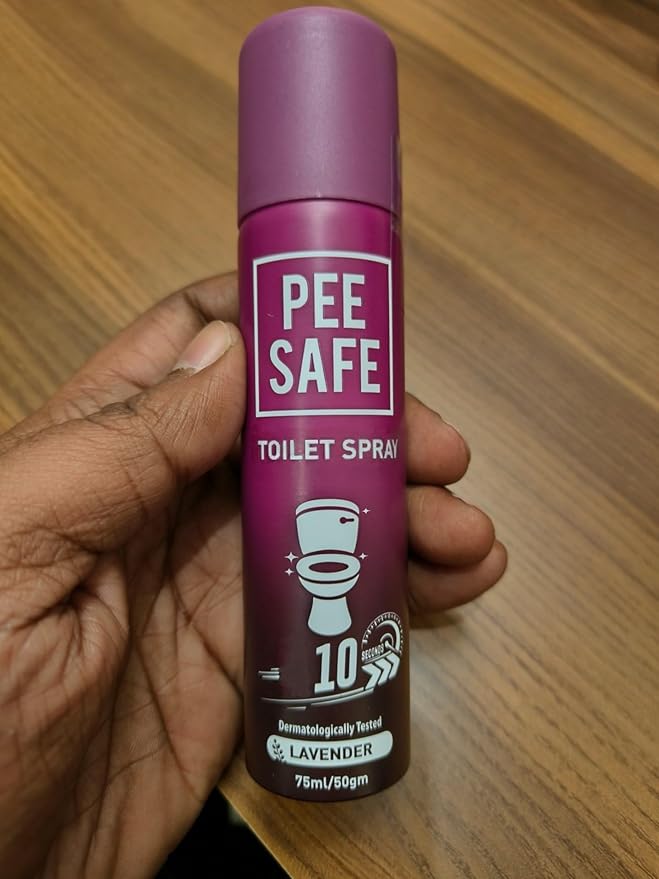 Pee Safe Lavender Scented Spray for Toilet Seats and Small Spaces, Travel-Size Bathroom Mist, 75ml (2.54 Fl Oz)