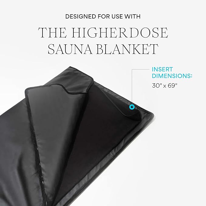 HigherDOSE Infrared Sauna Blanket Towel Insert - Reusable & Machine-Washable Liner for Infrared Blanket - 100% Organic Cotton Sauna Towel - Absorbs Sweat & Simplifies Clean-Up (30" x 69")