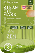 Body Restore Heated Eye Mask for Dry Eyes 5 Pack – Mothers Day Gifts for Mom, Self Heating Warm Compress, Birthday Gifts for Women, Relaxation – Green Tea
