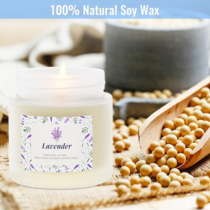 BlissfulOasis Scented Candles, Long-Lasting Candles for Home Scented, 5 Pack Candle Set, Candles for Women, Natural & Safe Ingredients, Candle Set for Birthday, Valentine's Day Scented Candles for Her