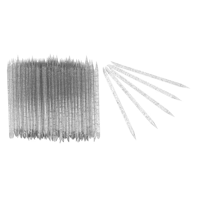 100 pieces disposable cuticle pusher, cuticle pusher remover cleaner for fingernail, cuticle cleaning and nail care for beginners and professional nail technicians(black)
