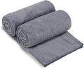 JML Large Bath Towels Set of 2, 30" x 60", Fast Drying, Soft Super Absorbent Oversized Microfiber Towel for Body, Use for Hotel, Salon, Yoga, Gym,Spa, Sauna, Shower, Pool, Sport - Grey Floral
