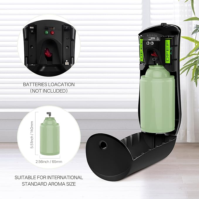 2 PACK Automatic Air Freshener Spray Dispenser | Adjustable Aromatherapy Machine for Homes, Bedrooms, Bathrooms, Offices, Hotels, and Commercial Spaces