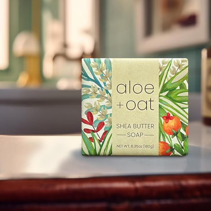 Greenwich Bay Mini Botanical Soap Bars – 12 Pack 1.9 oz Each – Individually Wrapped Guest Soaps for Airbnb, Spa, Travel, Bath – Travel Size Bar Soap Set, Aloe and Oat