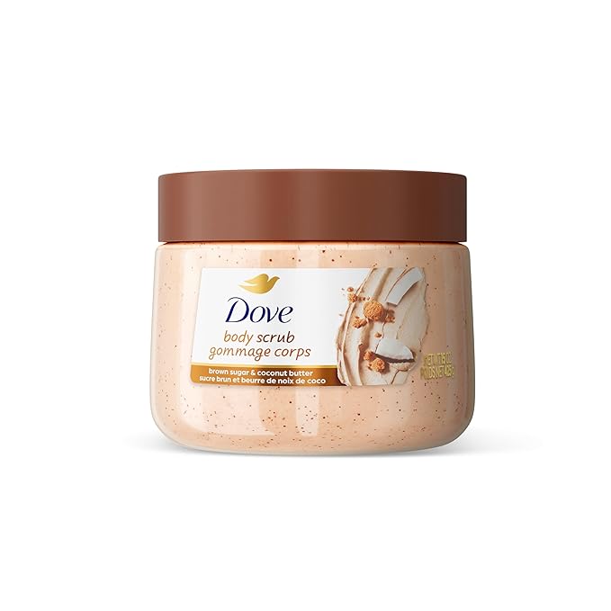 Dove Brown Sugar and Coconut Butter Body Scrub Exfoliates and Deeply Nourishes for Smooth, Radiant Skin 15 oz (Pack of 12)