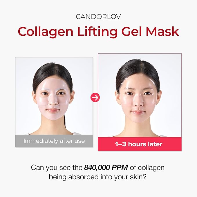CANDORLOV CDL Collagen Duo: Collagen Lifting Mask (10 Sheets) plus Collagen Boosting Cream - Korean Glass Skin Glow Set, Anti-Aging, Firming & Deep Hydrating with CollagenMode Phyto PDRN