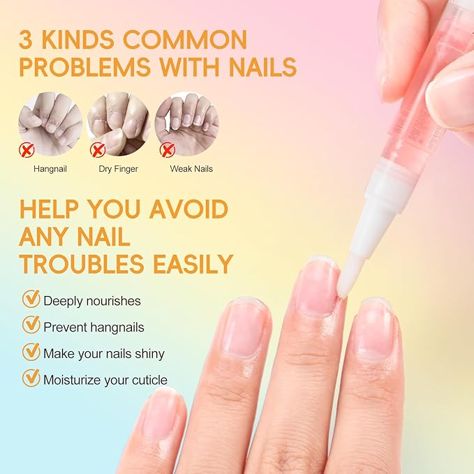 COSCELIA 16 PCS Cuticle Oil Pen for Nails Cuticle Revitalizer Oil Pens Set Nail Care Nourishment Treatment Moisturized Repair Pen Bulk Manicure Tools for Gel Nails Gifts for Women