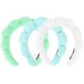 Spa Headband, 3 Pack Soft Terry Cloth Hairband for Washing Face, Skincare Headbands Makeup Headband, One Size Fits Most, Women