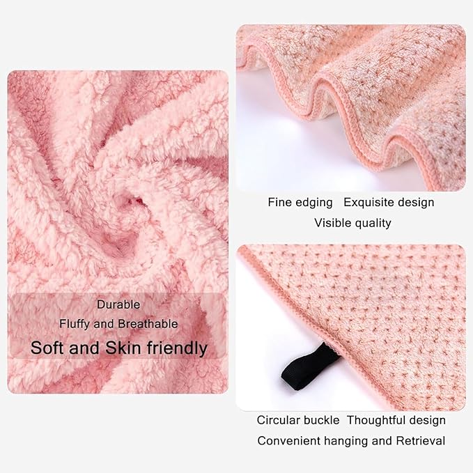4 Pack Bath Towel Set, Lightweight Waffle Bath Towel Set, Microfiber Super Soft Highly Absorbent, Sturdy Quick Drying Towels for Bathroom, Gym, SPA, Yoga (4 Pack)