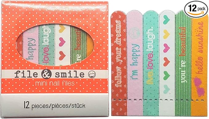 Mini Nail File Set - Professional Manicure Kit for Natural and Artificial Nails - Emery Board Files