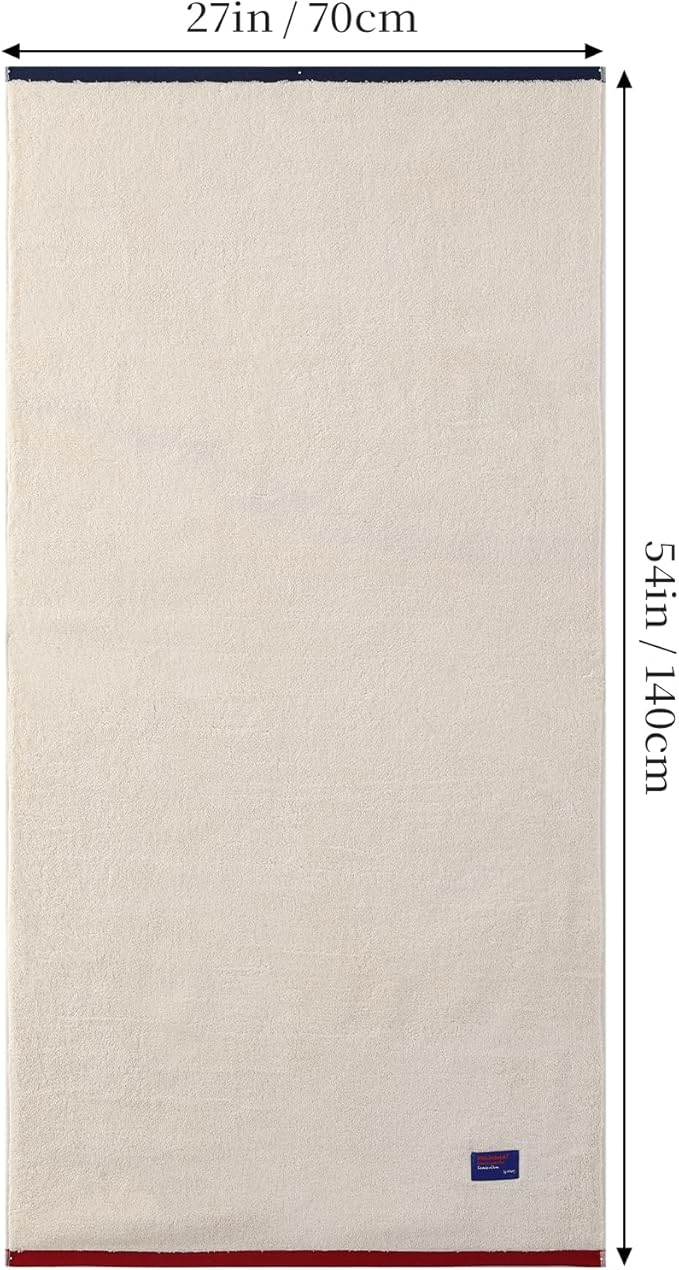 REDKISS 100% Cotton 2 Pack Luxury Bath Towels 27 x 54 Inches, Oversized Bath Towel Set, 600 GSM Ultra Soft Highly Absorbent Quick Drying Towels for Bathroom, Gym, Spa, Hotel, Beige Brown
