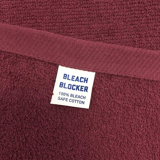 Arkwright Bleach Resistant Salon Towels 12 Pack - 100% Cotton Hair Towels, Soft, Absorbent, Quick Dry Spa & Barber Towels for Hair Stylist, Nail Salon & Esthetician, 16 x 28, Burgundy