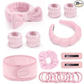 Spa Gift Set: Bubble Headband, Face Wash Headband, Skin Care Wristbands for Ladies and Women