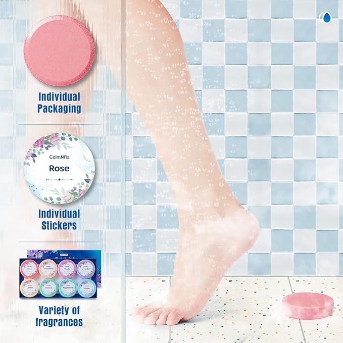 CalmNFiz Shower Steamers Aromatherapy 16 Pack – Gifts for Women, Shower Bombs with Essential Oils, Self Care Relaxation, Easter Basket Stuffers, Birthday Gifts for Mom Wife
