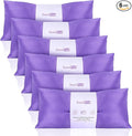 SuzziPad Lavender Eye Pillows for Relaxation with Aromatherapy, Weighted Mask for Sleeping, Hot & Cold Therapy Compress for Dry Eyes, Yoga Meditation Pillow, Purple, 6 Packs