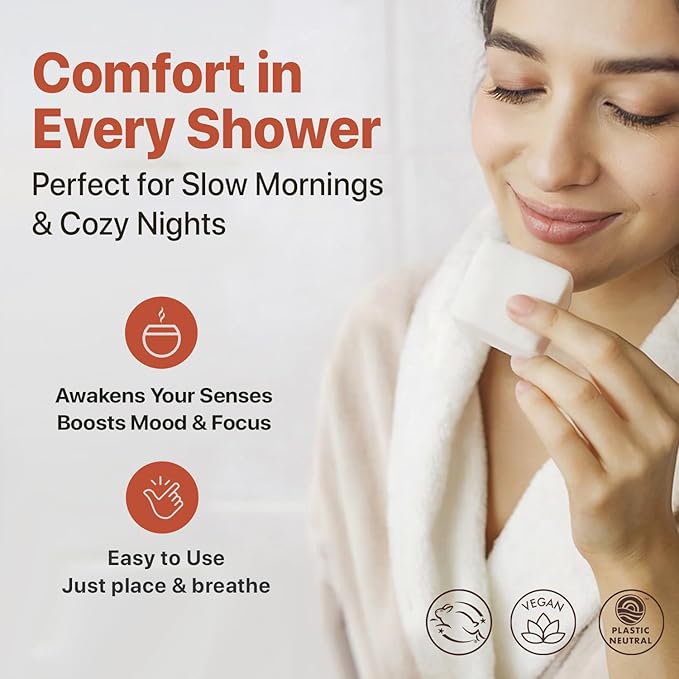 Shower Steamers Aromatherapy - USA Made with Natural Ingredients, Mothers Day Gifts for Mom, Large Shower Tablets with Orange & Fir Essential Oil, Self Care Relaxation Gifts for Women & Men