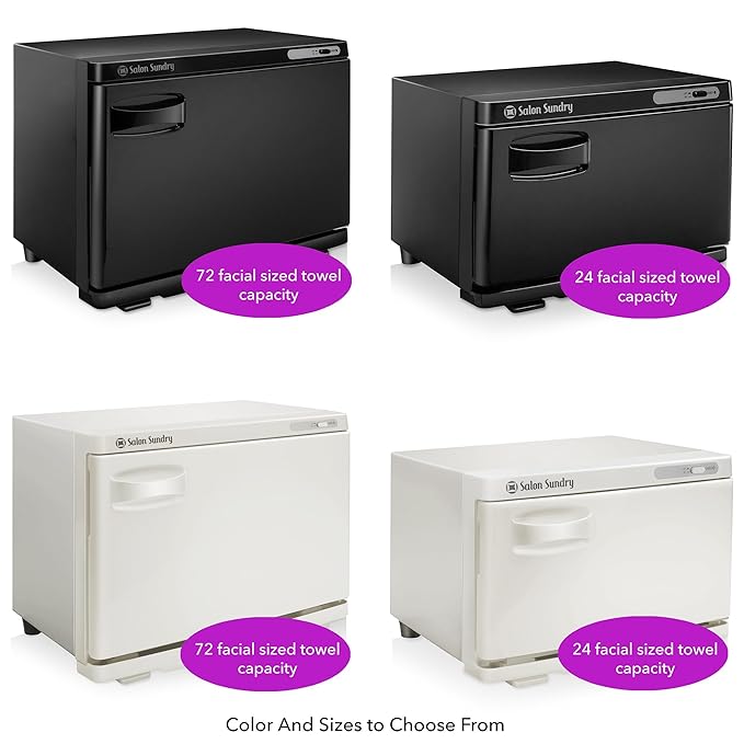 Salon Sundry Professional Hot Towel Warmer Cabinet - Facial Spa and Salon Equipment - Black