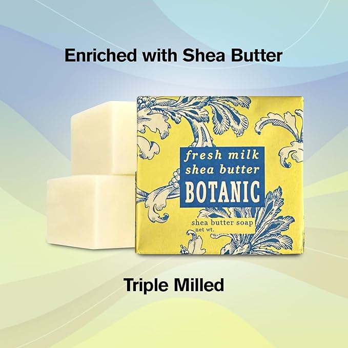 Greenwich Bay Mini Botanical Soap Bars – 12 Pack 1.9 oz Each – Individually Wrapped Guest Soaps for Airbnb, Spa, Travel, Bath – Travel Size Bar Soap Set, Fresh Milk Shea Butter