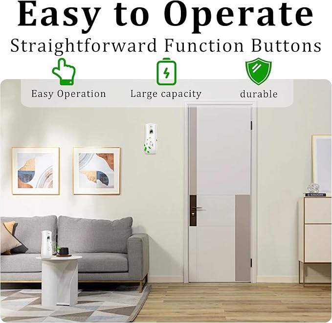 Automatic Air Freshener Spray Dispenser (6-Pack), Free Standing or Wall Mounted Adjustable Aromatherapy Machines for Home, Indoor, Bathrooms, Offices, Hotels and Commercial Places (White, 001)