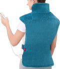 Comfytemp Heating Pad for Back, Neck Shoulder Weighted Design for Snug Fit, 22"x33" FSA Eligible Electric Wearable Throw, 2H Auto-Off, HSA Large Heated Wrap, Machine Washable