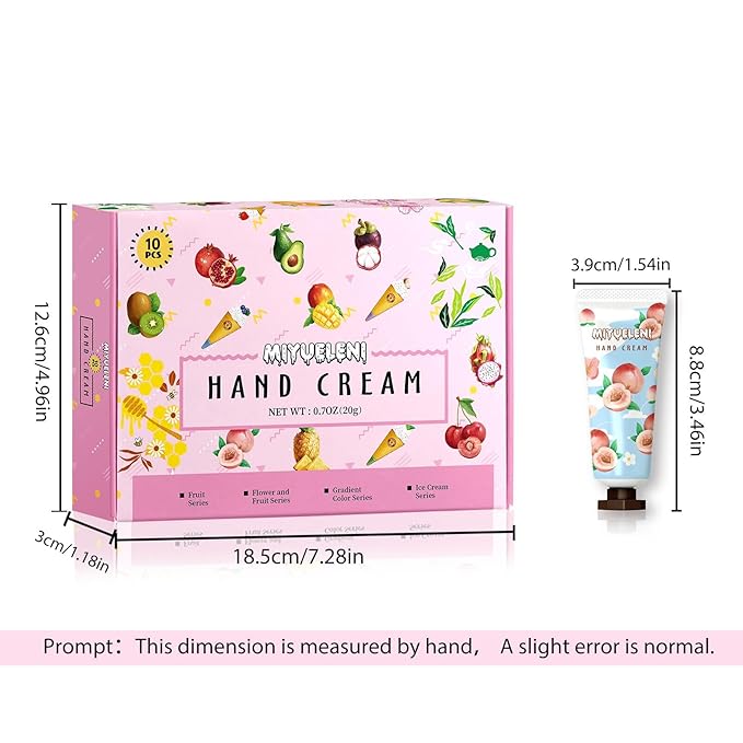 10 Pack Hand Cream Gift Set,Mothers Day Gifts,Moisturizing Hand Lotion Travel Size,Easter Basket Stuffers,Gifts for Women,teenager, Teacher Appreciation,Nurses Week,Small Gifts Unisex