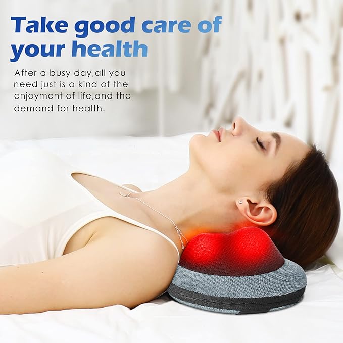 Papillon Mothers Day Gifts for Mom,Back Massager with Heat,Shiatsu Neck Massager Pillow for Back,Neck,Shoulder,Foot&Lower Back Pain Relief,Relaxation Gifts for Women/Mom/Fathers Day (Cyan Blue)