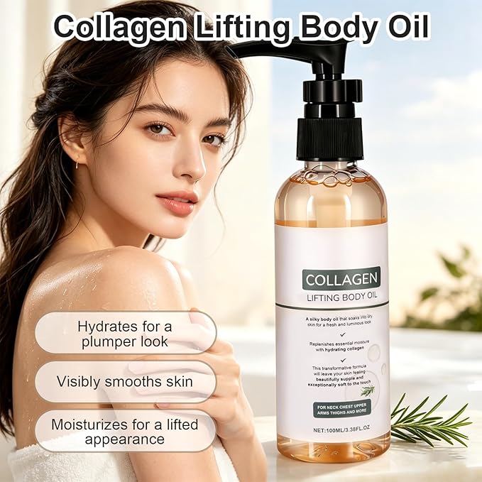Collagen Oil, Collagen Lifting Body Oil, Advanced Hydrating Collagen Oil for Body -After Shower, Collagen Body Oil Firming for Women & Men (2pcs)