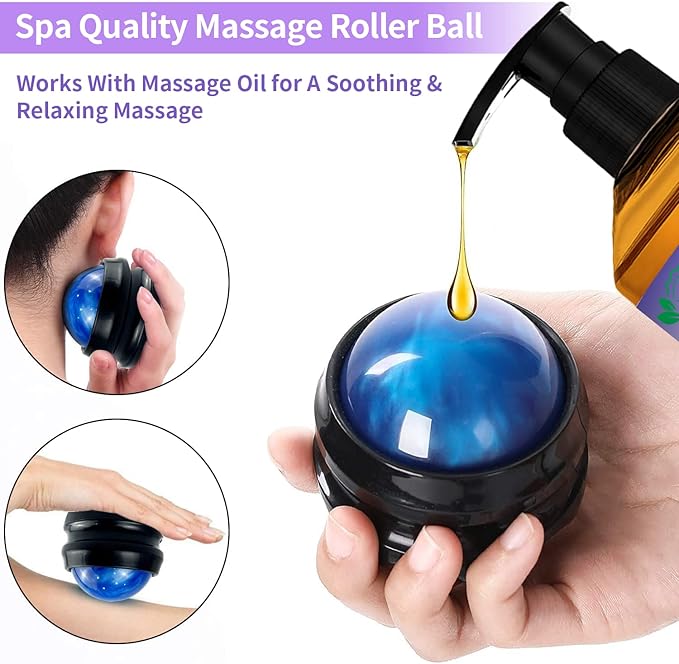 3 Pack Massage Oil for Massage Therapy,Sore Muscle Arnica Oil & Relaxing Lavender Oil & Ginger Oil Lymphatic Drainage & Massage Ball,Mothers Day Gifts for Wife,Gifts from Husband,Gifts for Mom