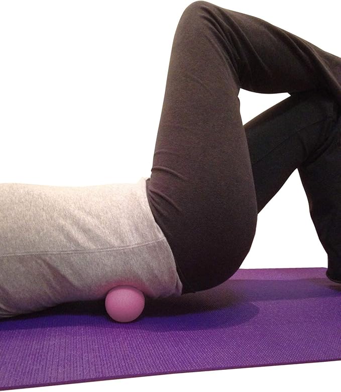 Kieba Massage Lacrosse Balls for Myofascial Release, Trigger Point Therapy, Muscle Knots, and Yoga Therapy. Set of 2 Firm Balls (Pink and Purple)