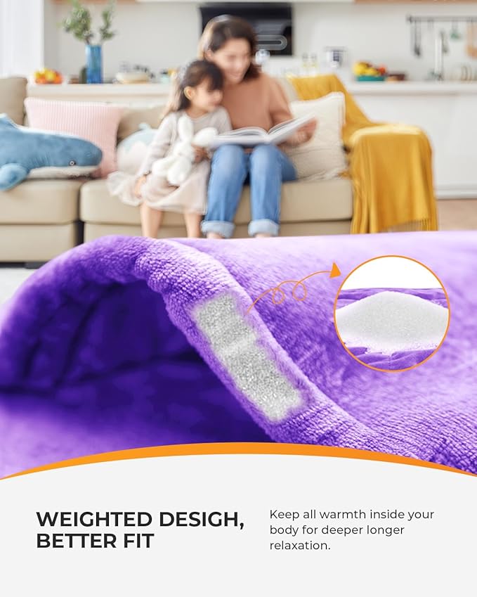 CooCoCo Back Heating Pads for Women Grandma, FSA Eligible Heat Pad for Back Pain Relief, Cute Heat Pad with 6 Heat Levels, Mothers Day Gifts & Birthday Gifts for Mom, HSA Store Approved Items, Purple