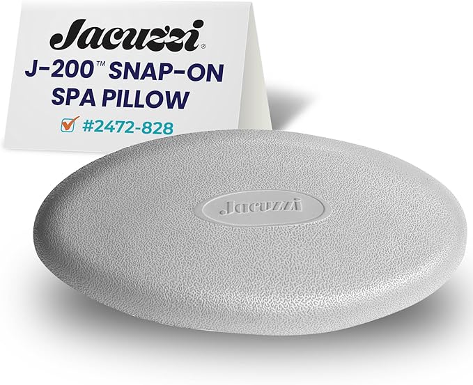 Jacuzzi J-200 Series Spa Pillow - Oval Snap-in Hot Tub Headrest for 2008+, Part #2472‑828, Replacement Spa Pillow, Upgrade Comfort, Tool-Free Installation, Easy to Clean, Long-Lasting Support