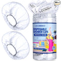 LEOBRO Individually Wrapped Disposable Shower Caps, 80pcs Large Plastic Shower Caps for Women Disposable, Plastic Hair Caps for Travel, Hotel Use, Travel Essentials for Women, 19.3 INCH
