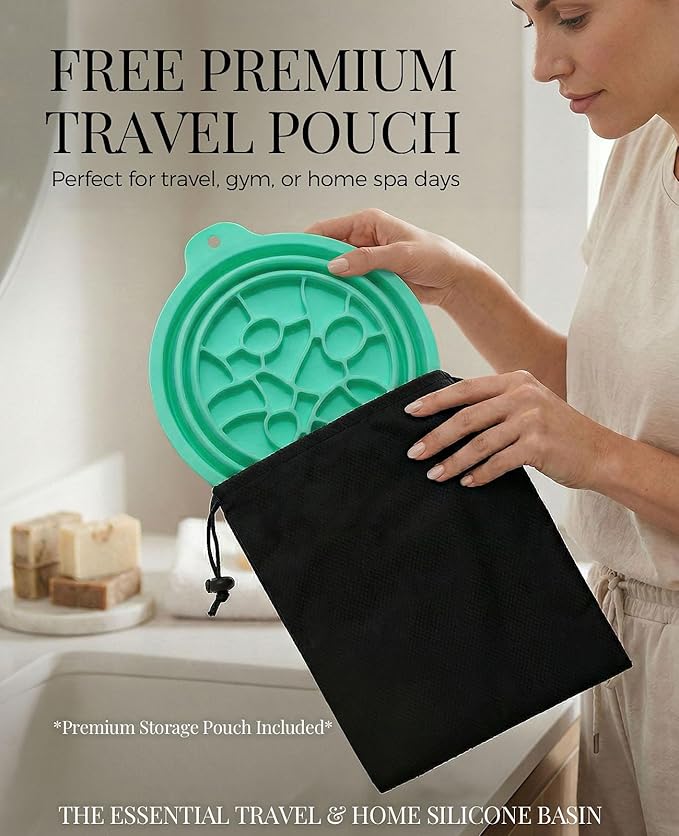 Face Ice Bath Bowl with Built-in Ice Tray, Foldable Silicone Face Bowl for Ice, Reusable Ice Facial Bowl for Cold Plunge Therapy, Skin Tightening, Acne Relief, Portable Spa Tool for Home, Camping